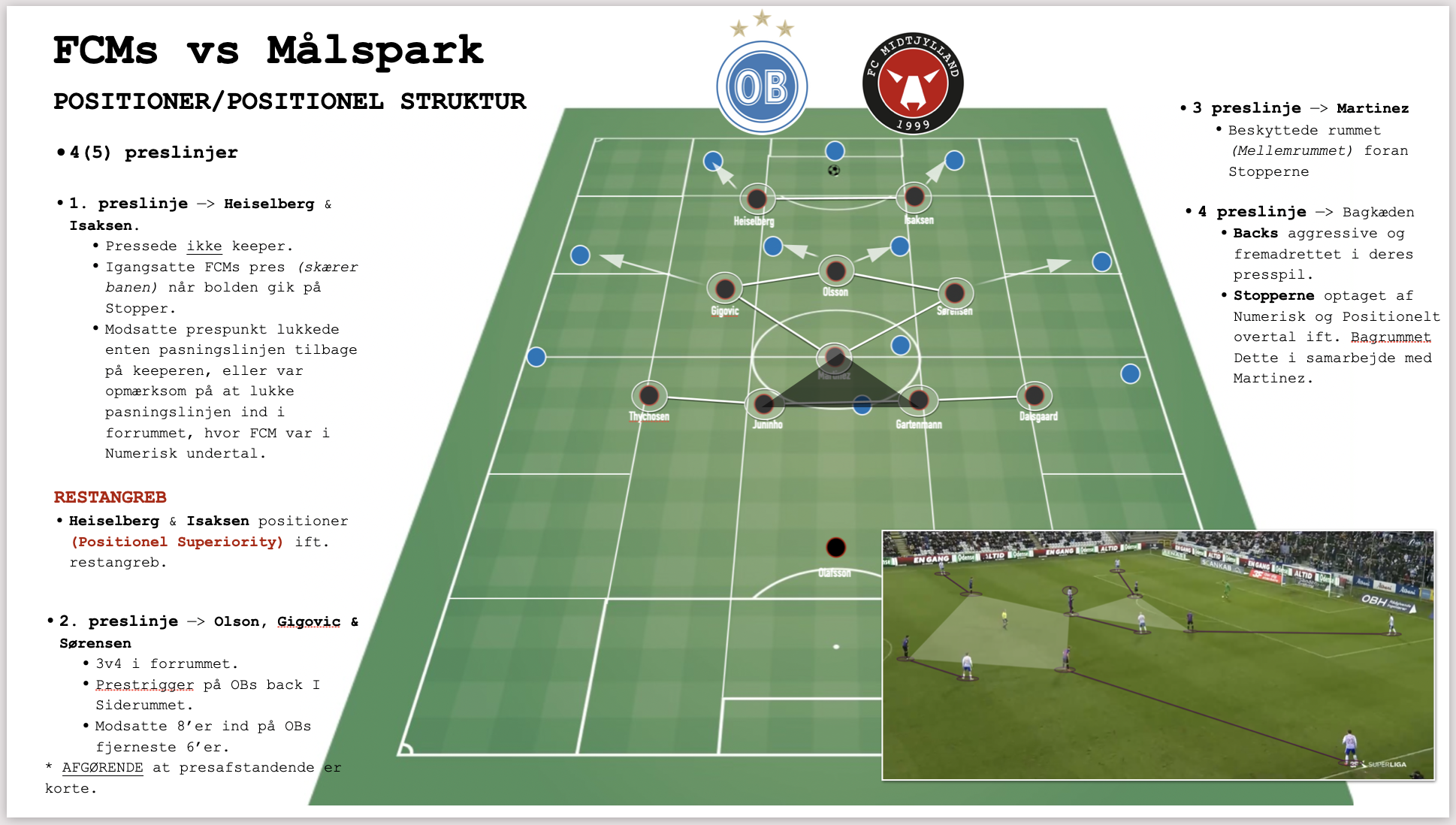 Tendenser i FCMs DE-fase vs OB. 